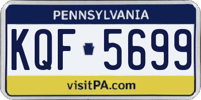 PA license plate KQF5699