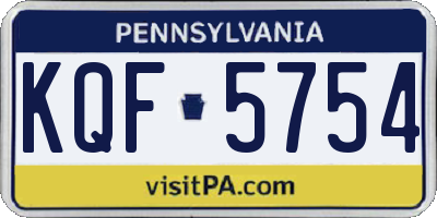PA license plate KQF5754