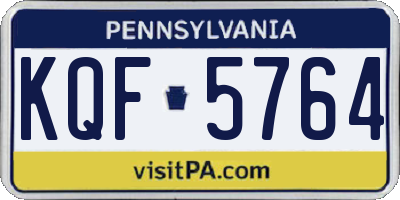 PA license plate KQF5764