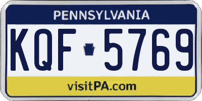 PA license plate KQF5769