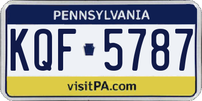 PA license plate KQF5787
