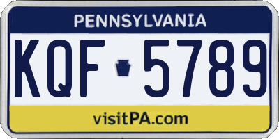 PA license plate KQF5789