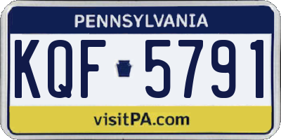 PA license plate KQF5791