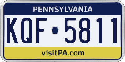 PA license plate KQF5811