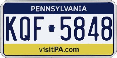 PA license plate KQF5848