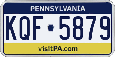 PA license plate KQF5879