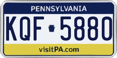PA license plate KQF5880