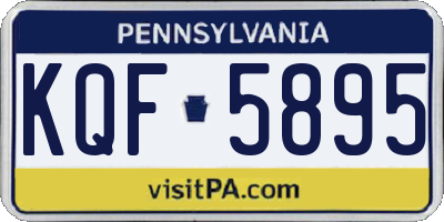 PA license plate KQF5895