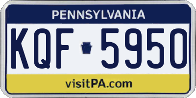 PA license plate KQF5950