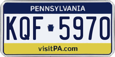 PA license plate KQF5970