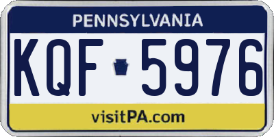 PA license plate KQF5976
