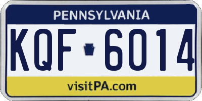 PA license plate KQF6014