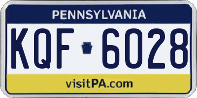 PA license plate KQF6028