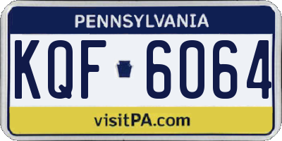 PA license plate KQF6064