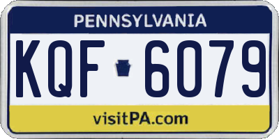 PA license plate KQF6079