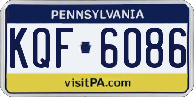 PA license plate KQF6086