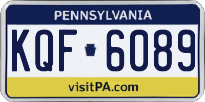 PA license plate KQF6089
