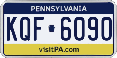 PA license plate KQF6090