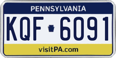 PA license plate KQF6091