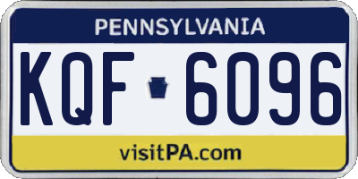 PA license plate KQF6096