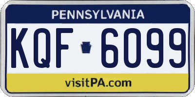 PA license plate KQF6099