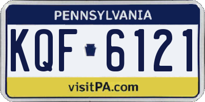 PA license plate KQF6121