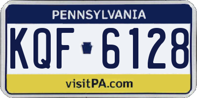 PA license plate KQF6128