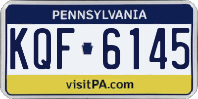 PA license plate KQF6145