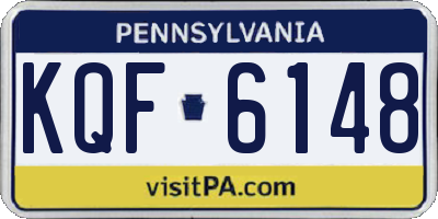 PA license plate KQF6148