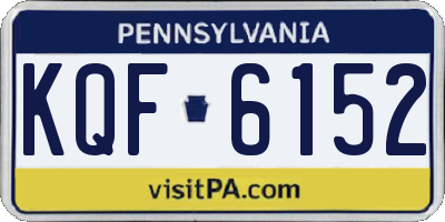 PA license plate KQF6152
