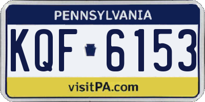 PA license plate KQF6153