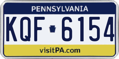 PA license plate KQF6154