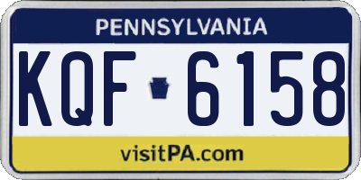 PA license plate KQF6158