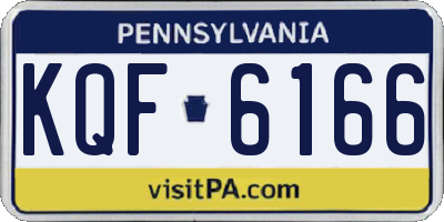 PA license plate KQF6166