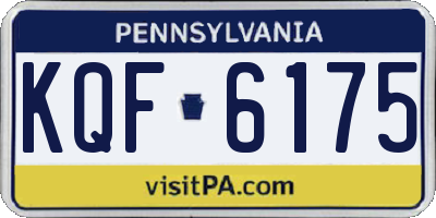 PA license plate KQF6175