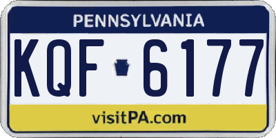 PA license plate KQF6177