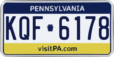 PA license plate KQF6178