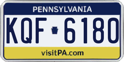 PA license plate KQF6180