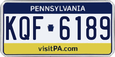 PA license plate KQF6189