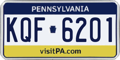 PA license plate KQF6201