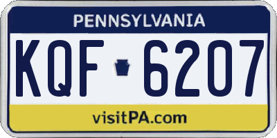 PA license plate KQF6207