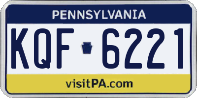 PA license plate KQF6221