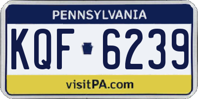 PA license plate KQF6239