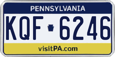 PA license plate KQF6246