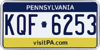 PA license plate KQF6253