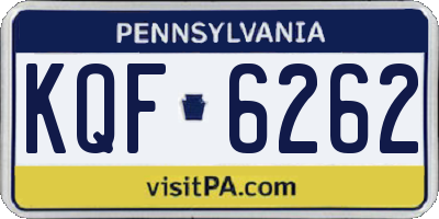 PA license plate KQF6262