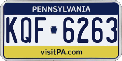 PA license plate KQF6263