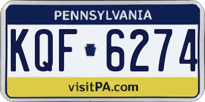 PA license plate KQF6274