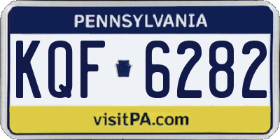 PA license plate KQF6282
