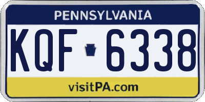 PA license plate KQF6338